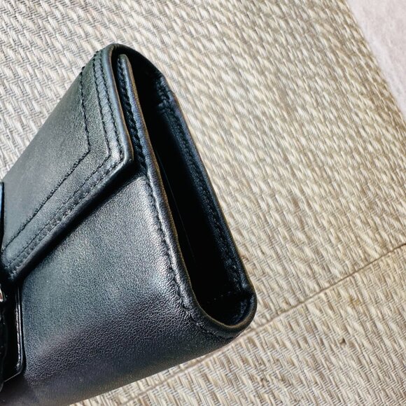 Vintage Coach Black Leather Soho Buckle Large Wallet - Picture 14 of 16